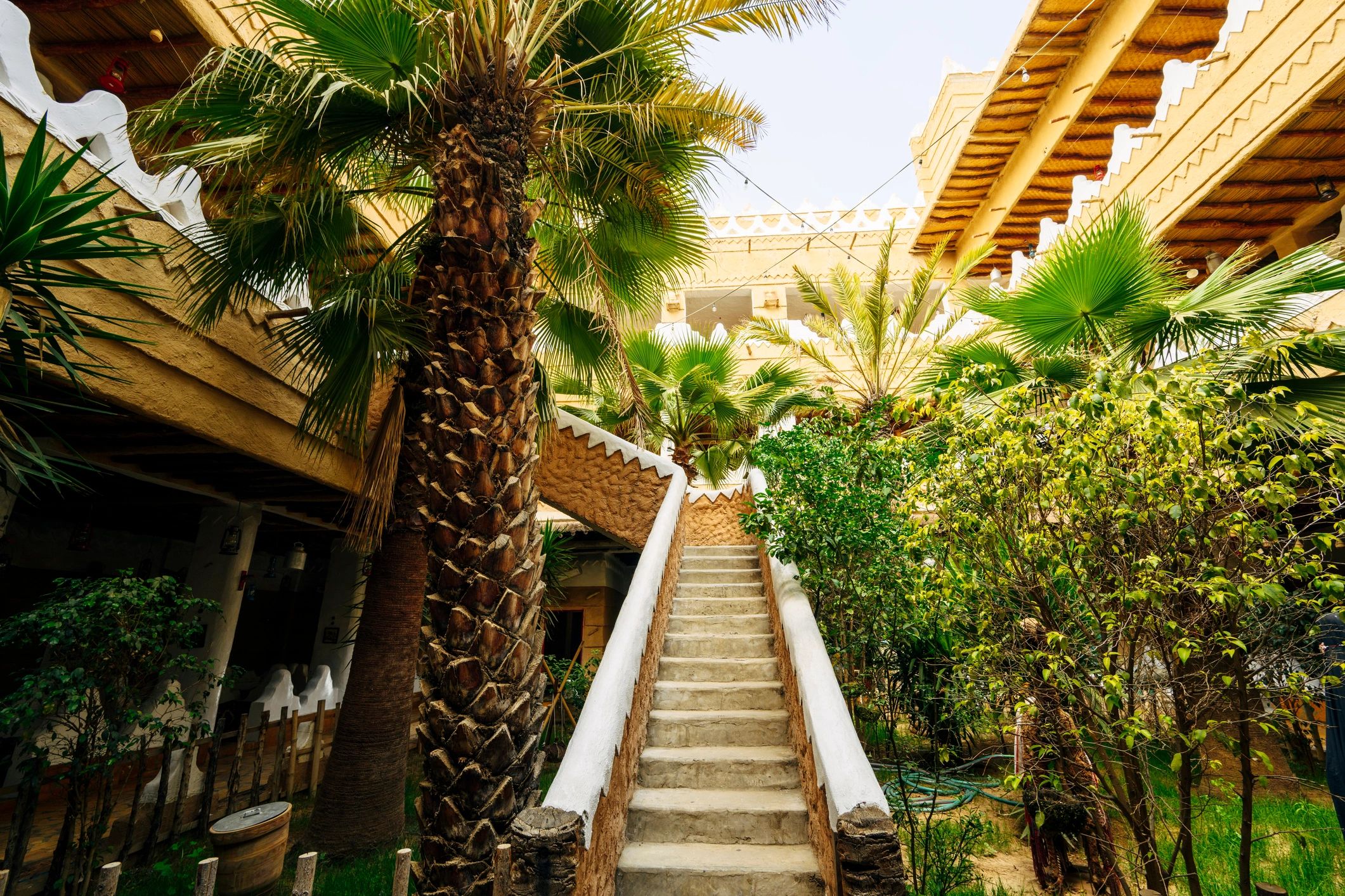 Architectural courtyard and staircase