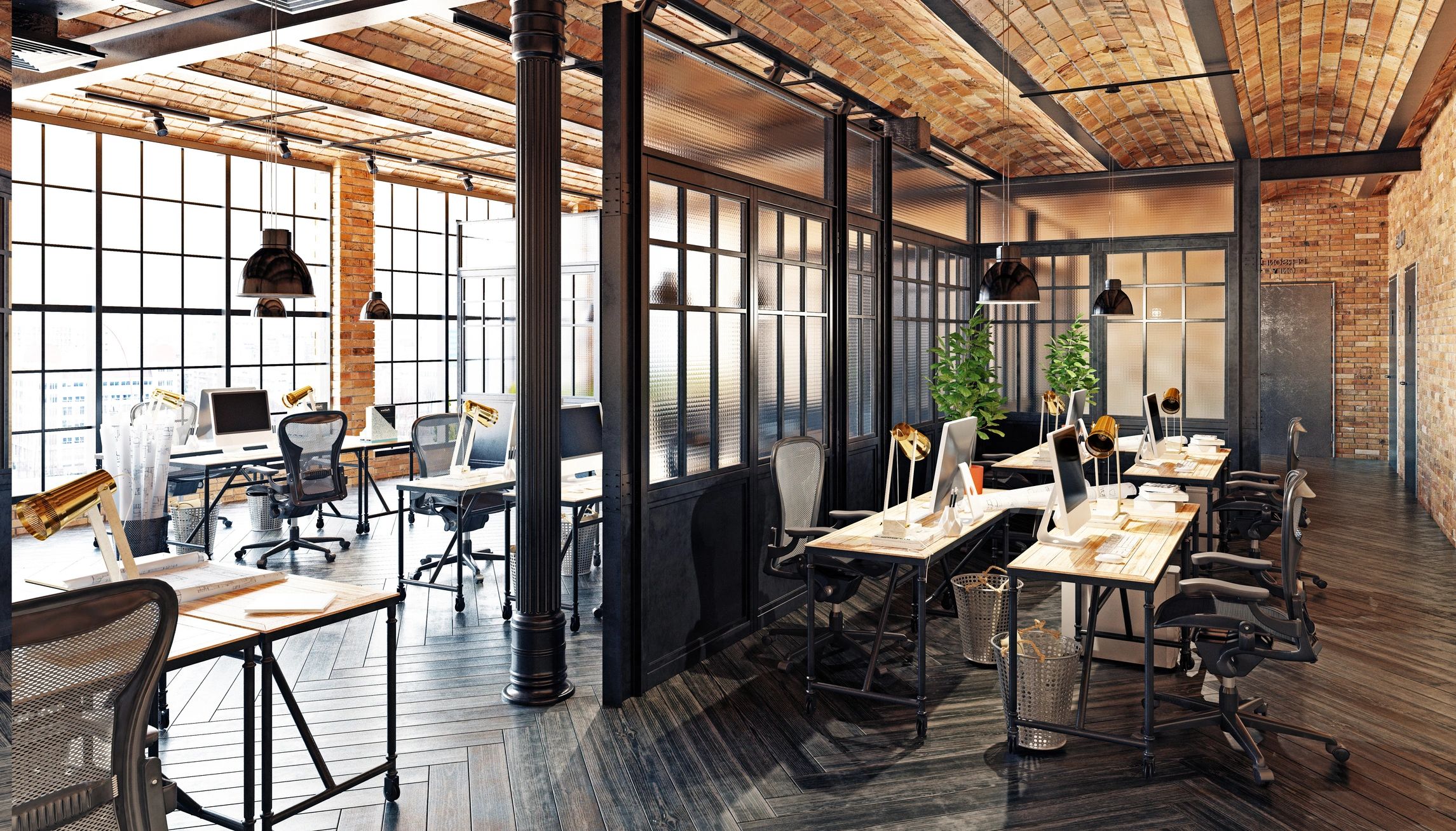 Modern interior planning workspace