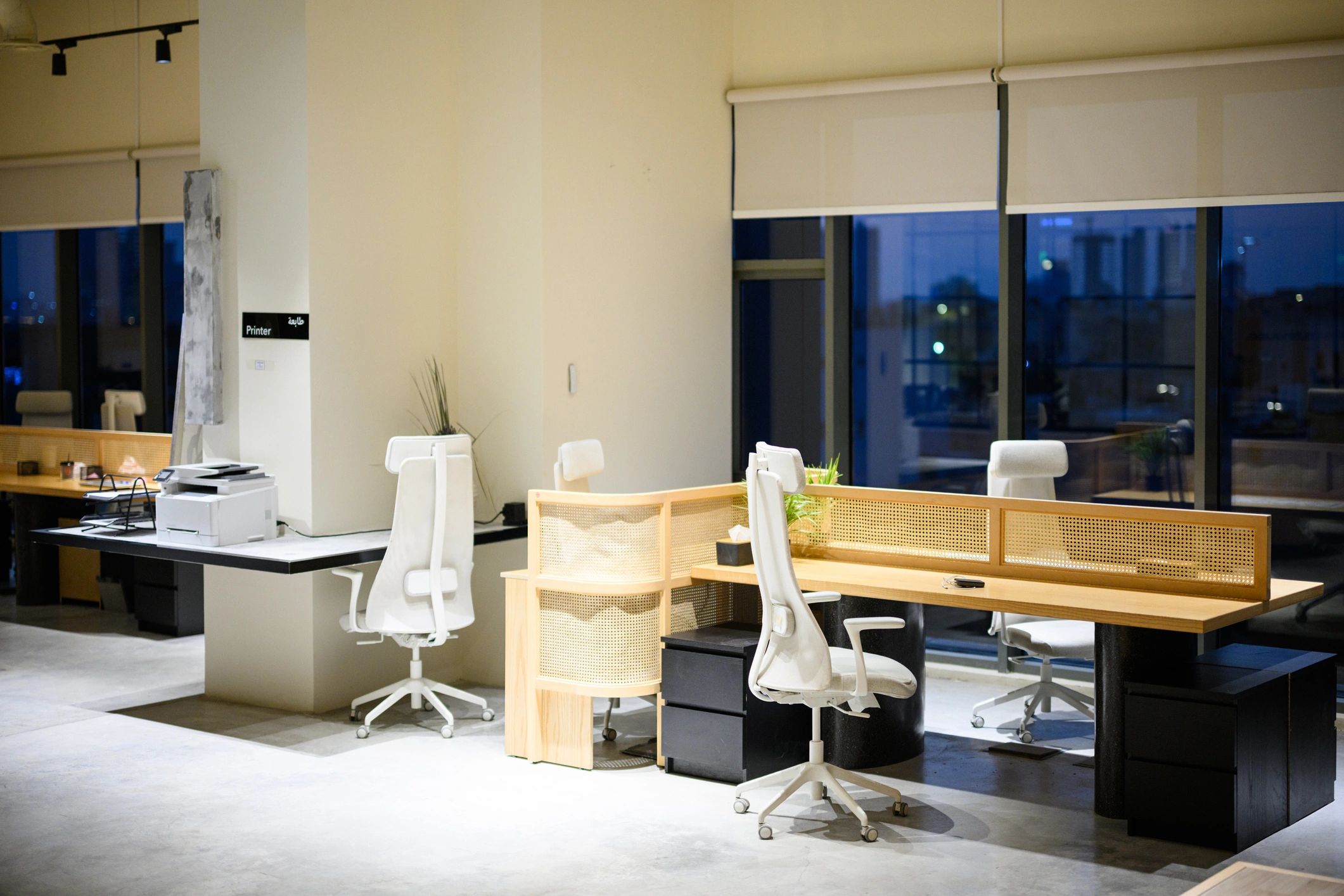 Contemporary commercial interior space
