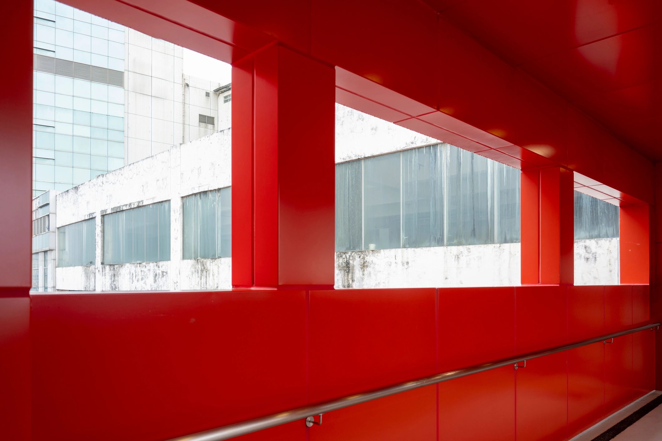 Modern architectural interior corridor with clean lines and premium detailing